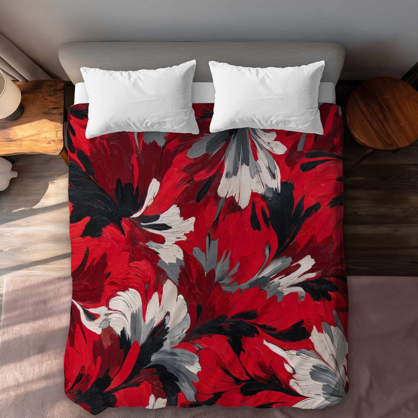 Housse de couette Red Flow | Linge de lit élégant pour la maison