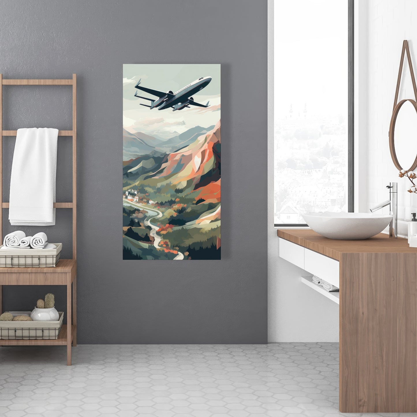 Shallow flight - 32"x32" Canvas