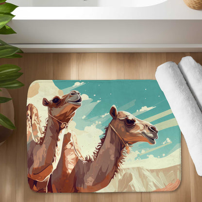 Two Camels Bath Mat | Stylish Home Decor Rug for Bathroom