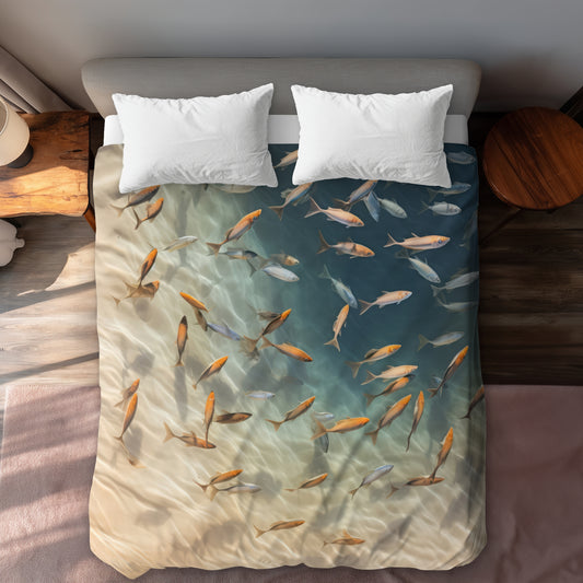 Away from the sand Turquoise Duvet Cover | Home Decor