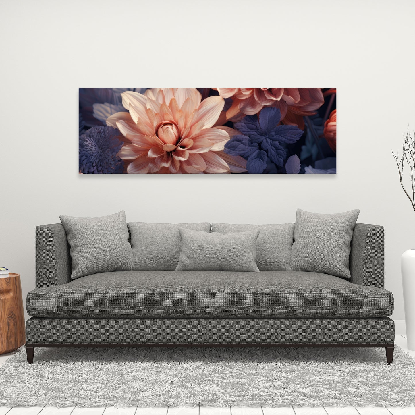 Pink and Purple Coral Canvas | Home Decor Accent Art