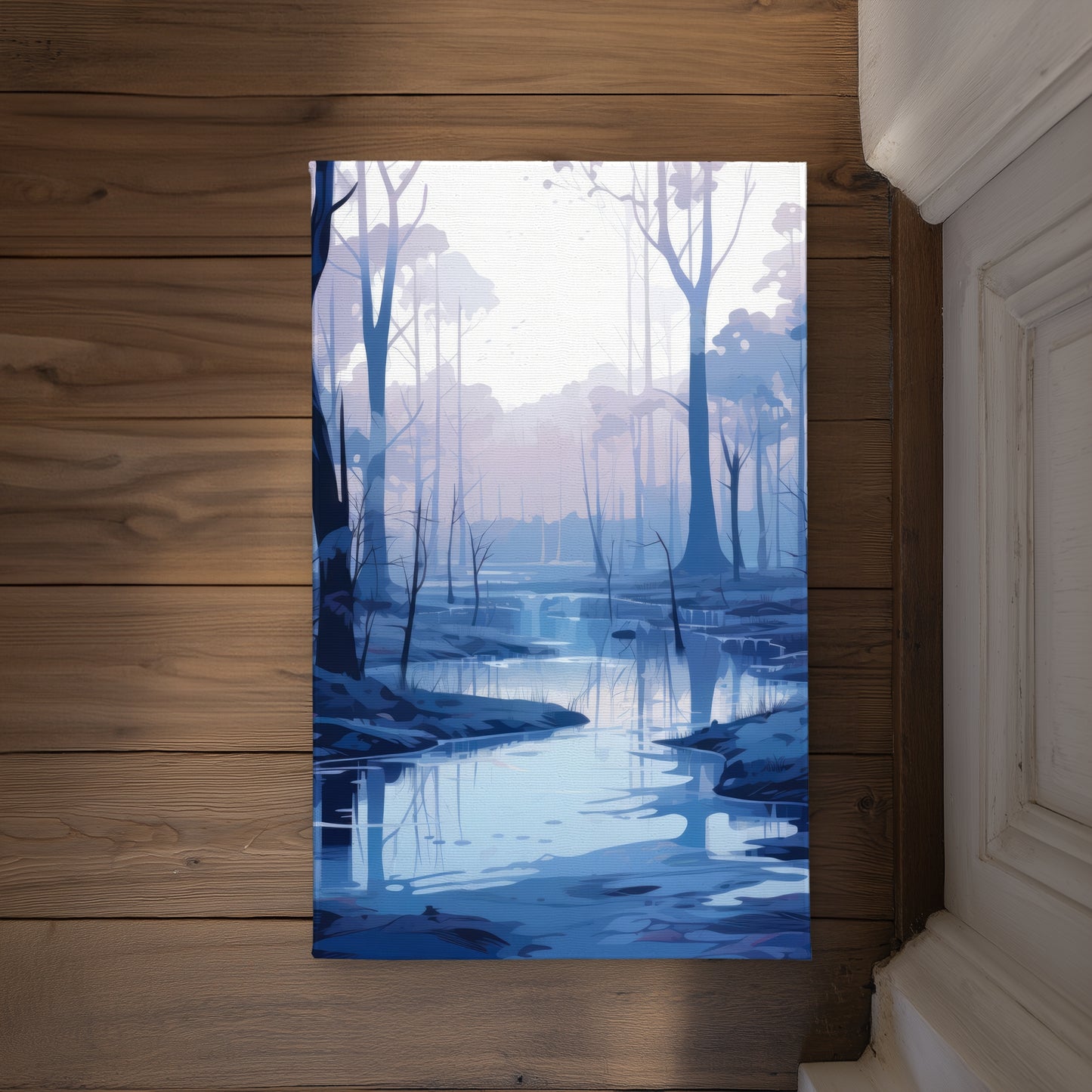 Cold and Muddy White Indoor Outdoor Door Mat | Home Decor