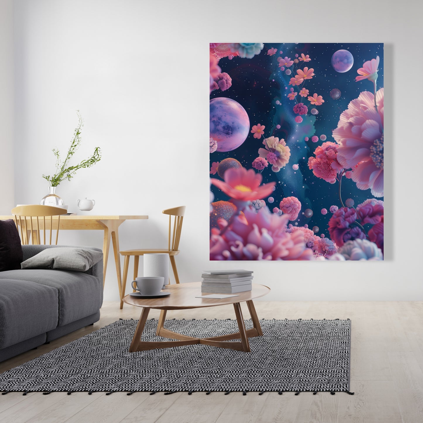 Pink Void - White Canvas for Stylish Home Decor | Art Piece