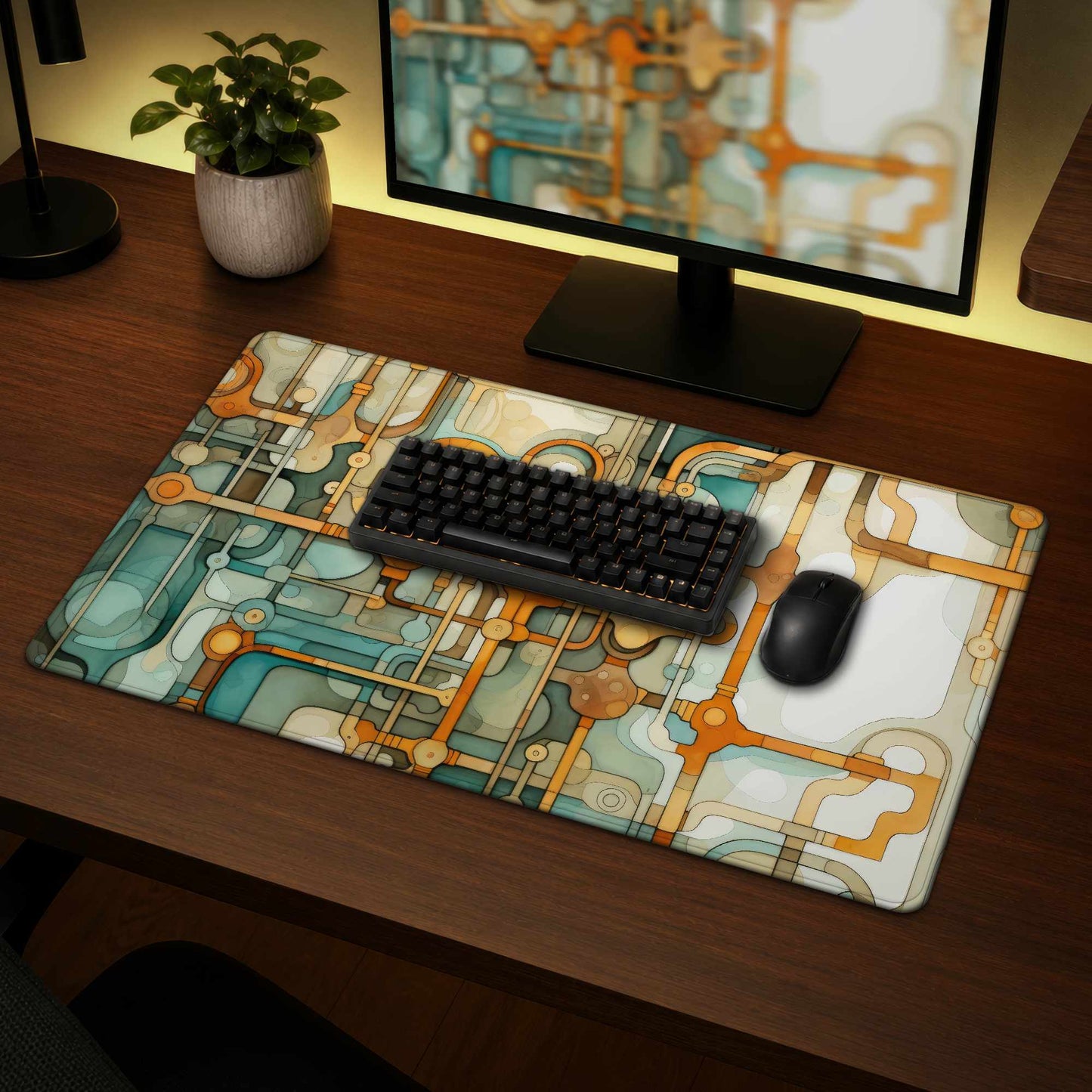 Turns and Bends Desk Mat | Stylish Home Decor Desk Accessory