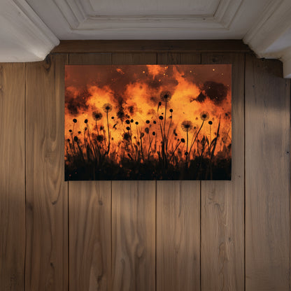 Ablaze Yellow Indoor Outdoor Door Mat for Home Decor