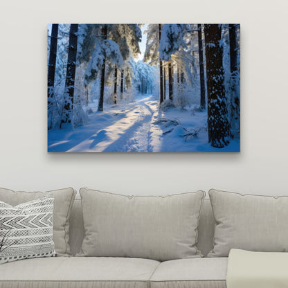 Snowy path - 32"x32" Canvas