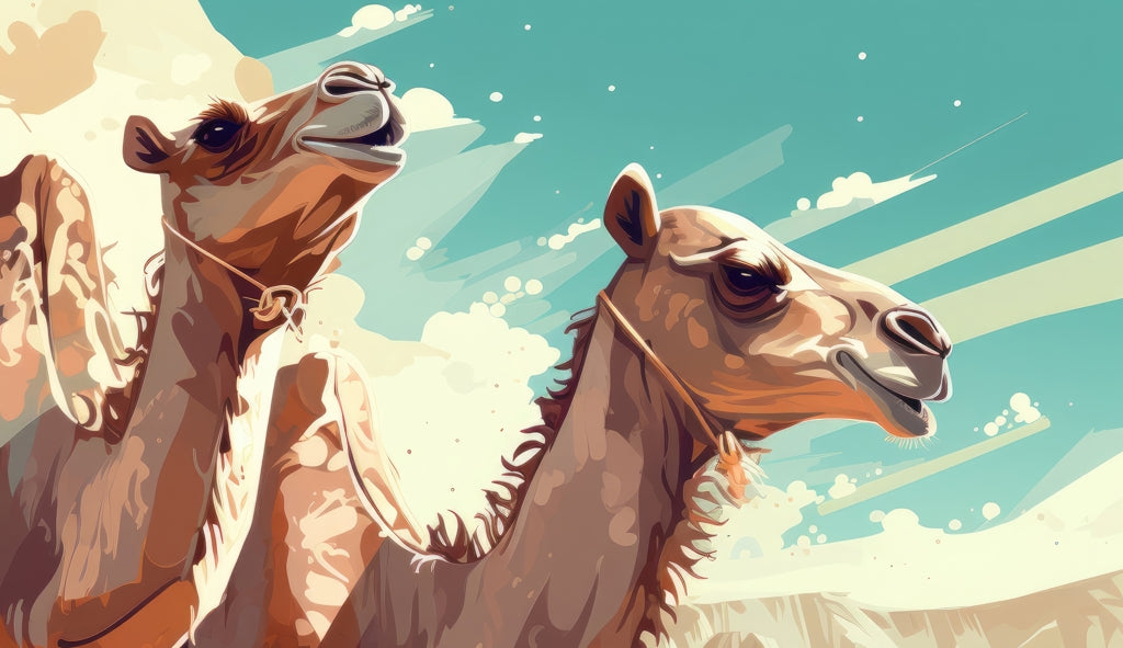 Two Camels Brown Indoor Outdoor Tablecloth | Home Decor