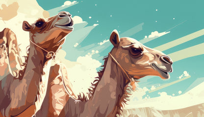 Two Camels Brown Indoor Outdoor Tablecloth | Home Decor