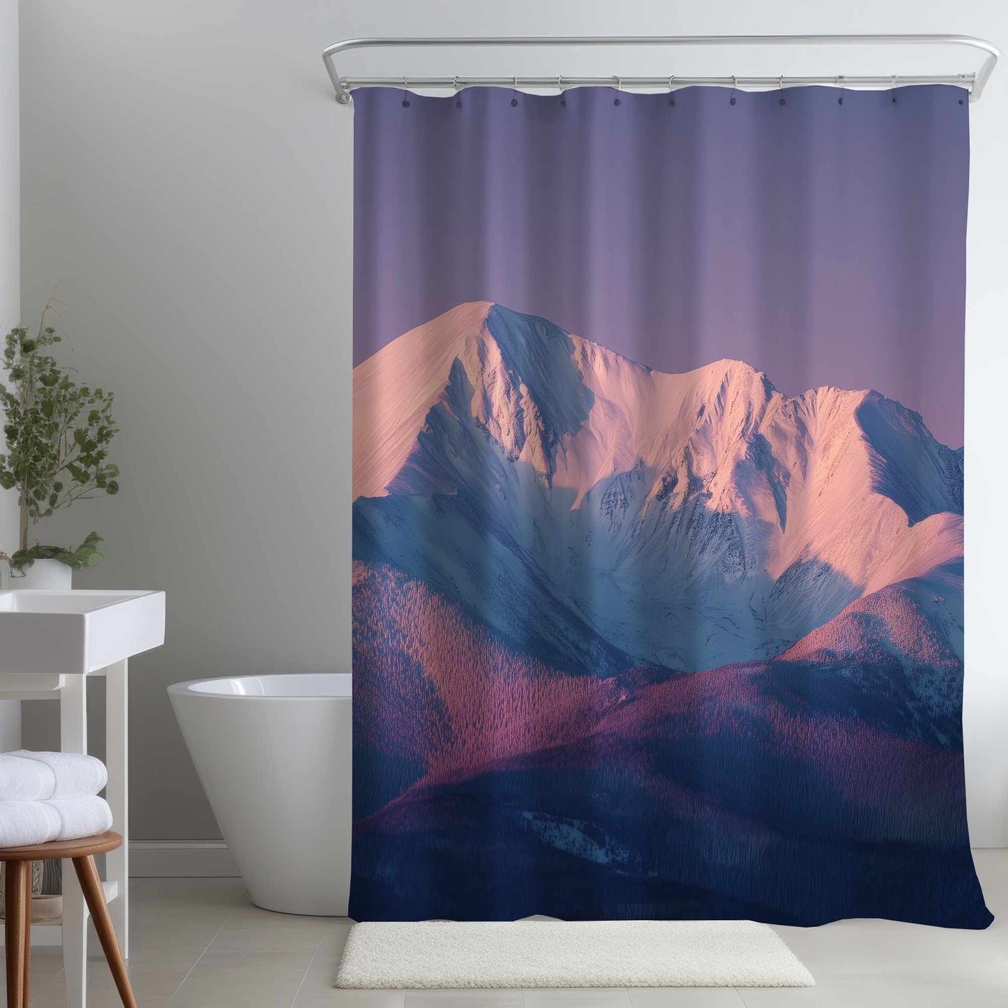 Rideau de douche « Chutes de Neige » - Un accent élégant pour votre intérieur