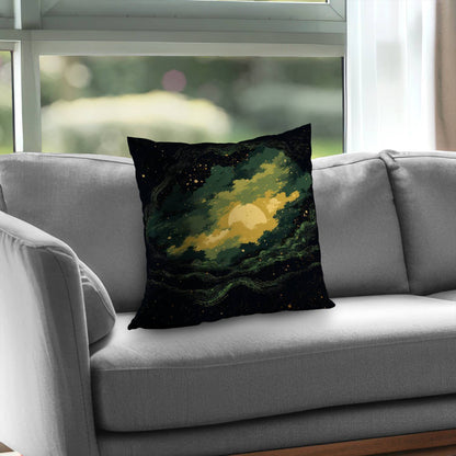 Cloudy Star Yellow Poly Twill Throw Pillow Insert | Decor