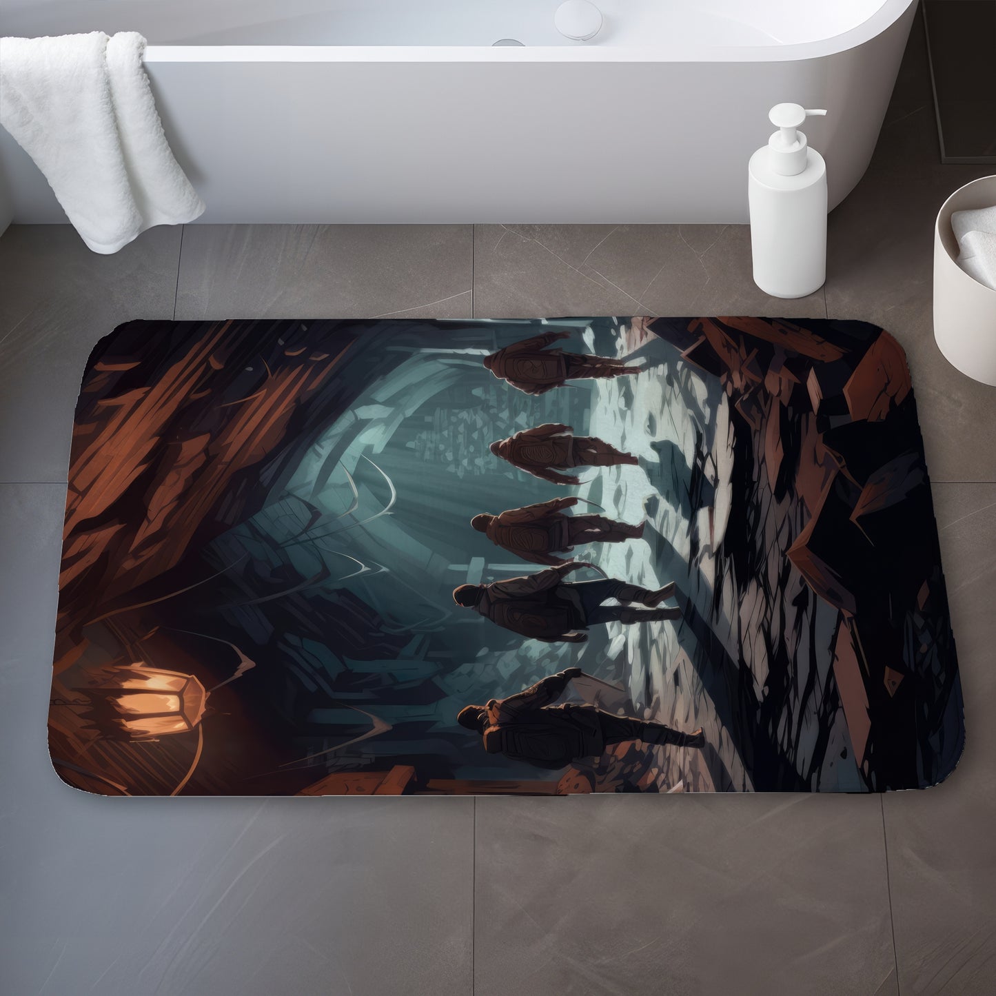 The catacombs - 17"x24" Bath mat