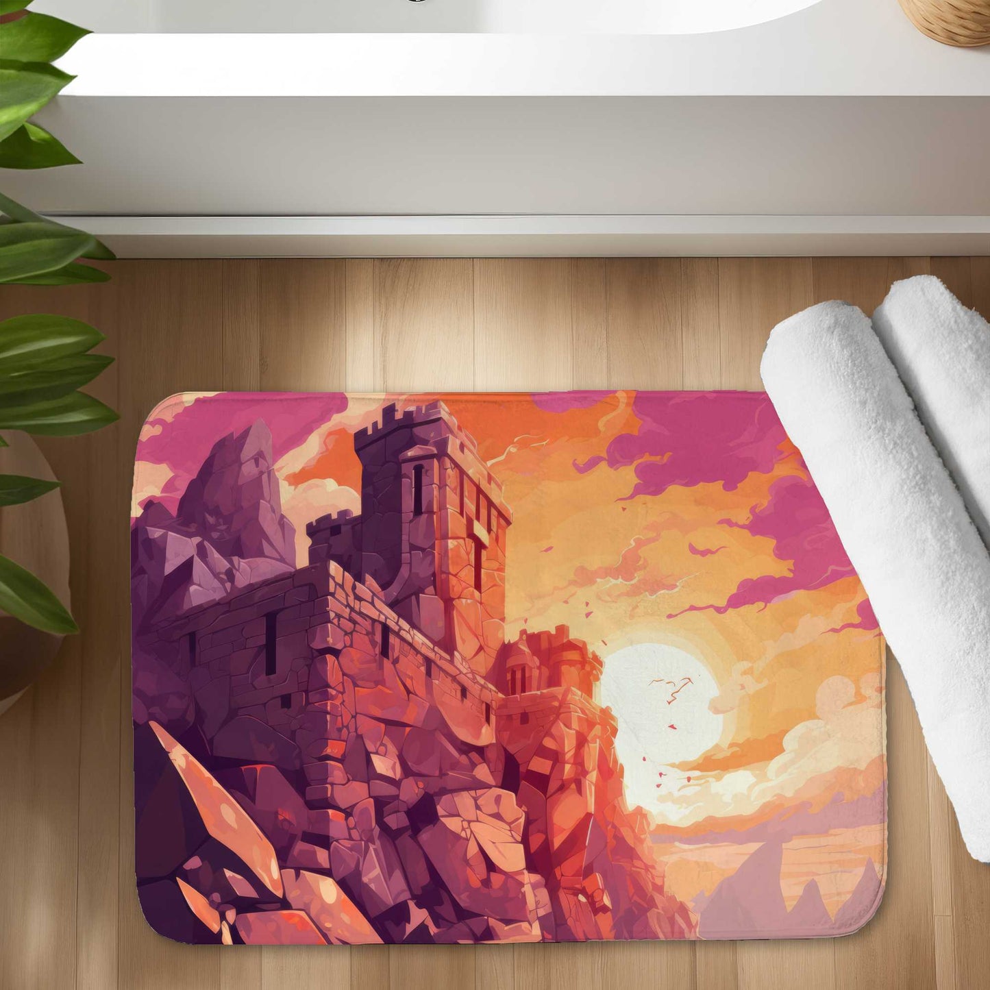 The Setting Rampart - Purple Bath Mat for Home Decor