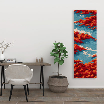 Red Mounds - White Canvas Home Decor for Stylish Interiors