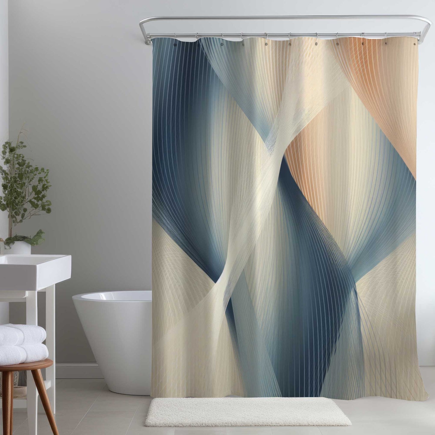 Rideau de douche blanc Heavenly Threads | Décoration élégante pour la maison