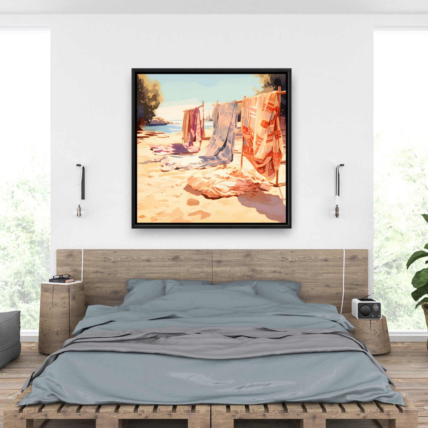 Warm sands - Framed Canvas - Print on demand