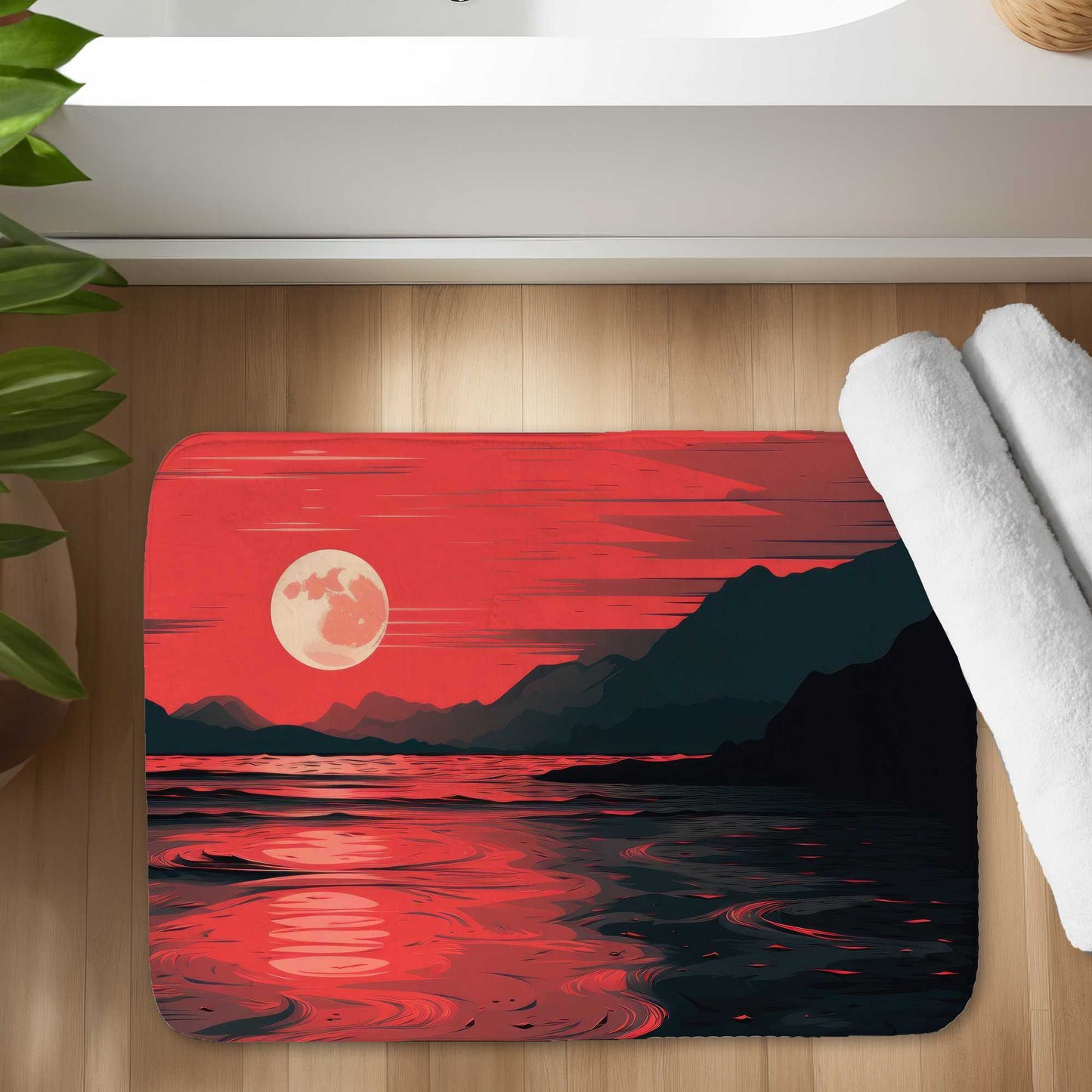 Bloody Tides Black Bath Mat | Stylish Home Decor Accent
