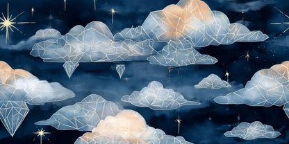 Tapis de bureau Nuages de cristal célestes pour la décoration intérieure
