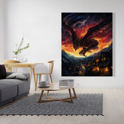 Back for Revenge - Black Canvas Home Decor Art Piece