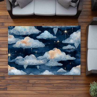 Tapis d'extérieur Nuages de cristal célestes | Décoration chic