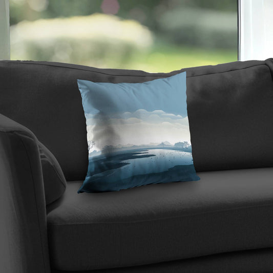 Minimalist Swamp Gray Poly Twill Throw Pillow Insert | Home Decor
