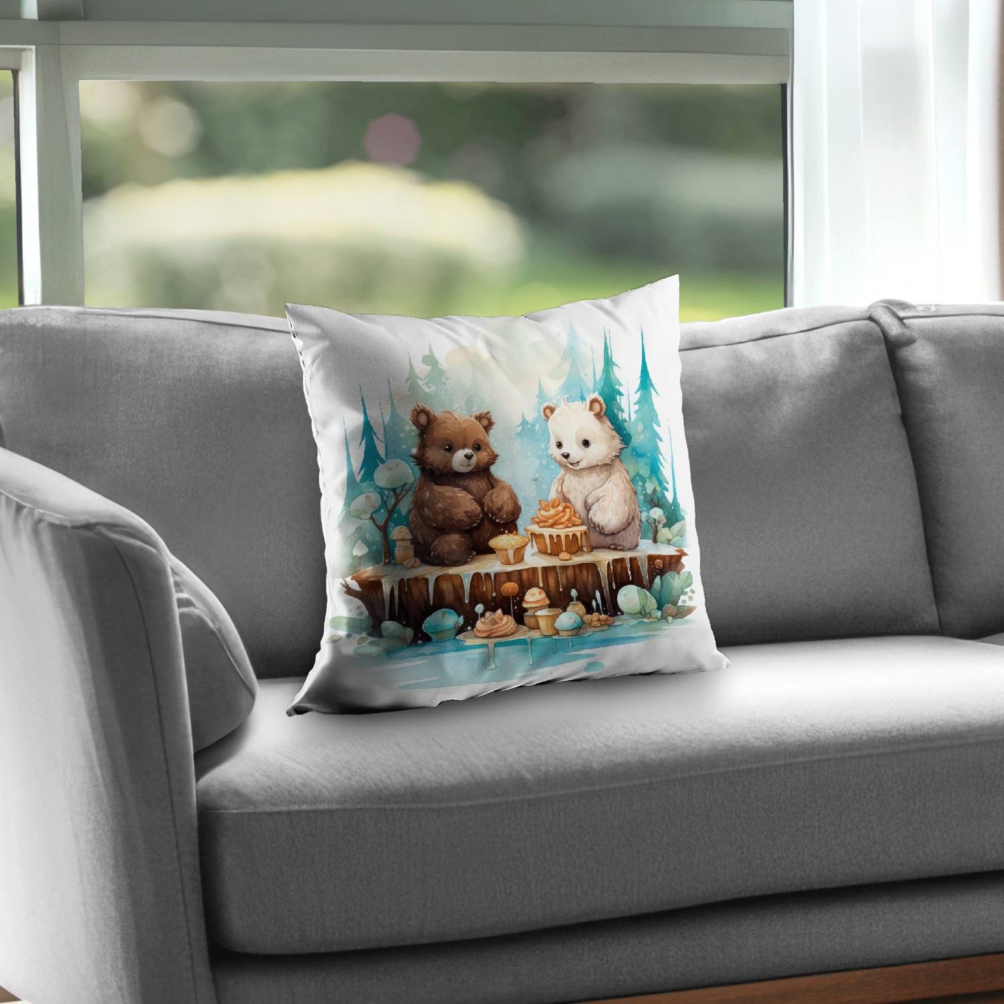 The dessert Turquoise Poly Twill Throw Pillow Insert | Home Decor