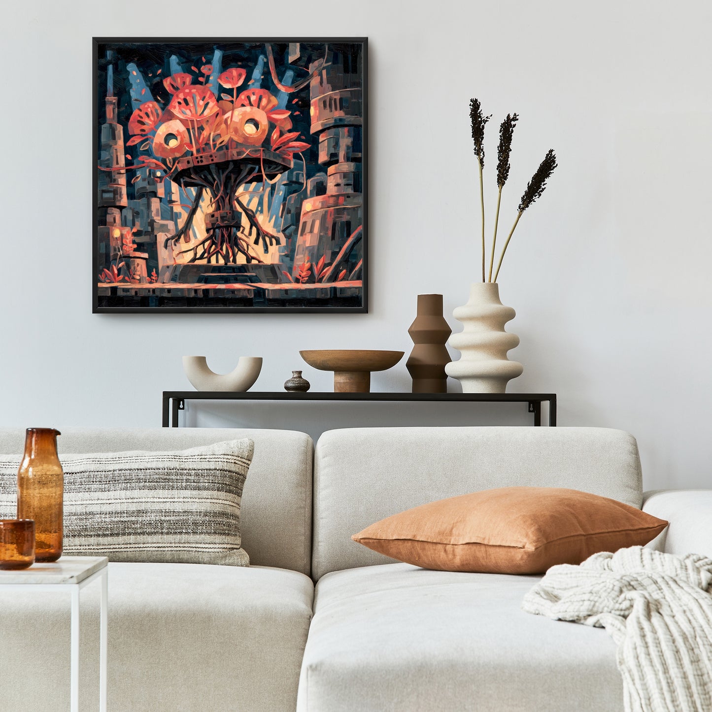 Dystopic nature - 24"x24" Framed canvas