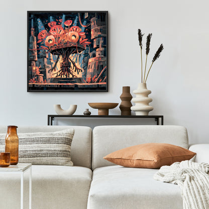 Dystopic nature - 24"x24" Framed canvas