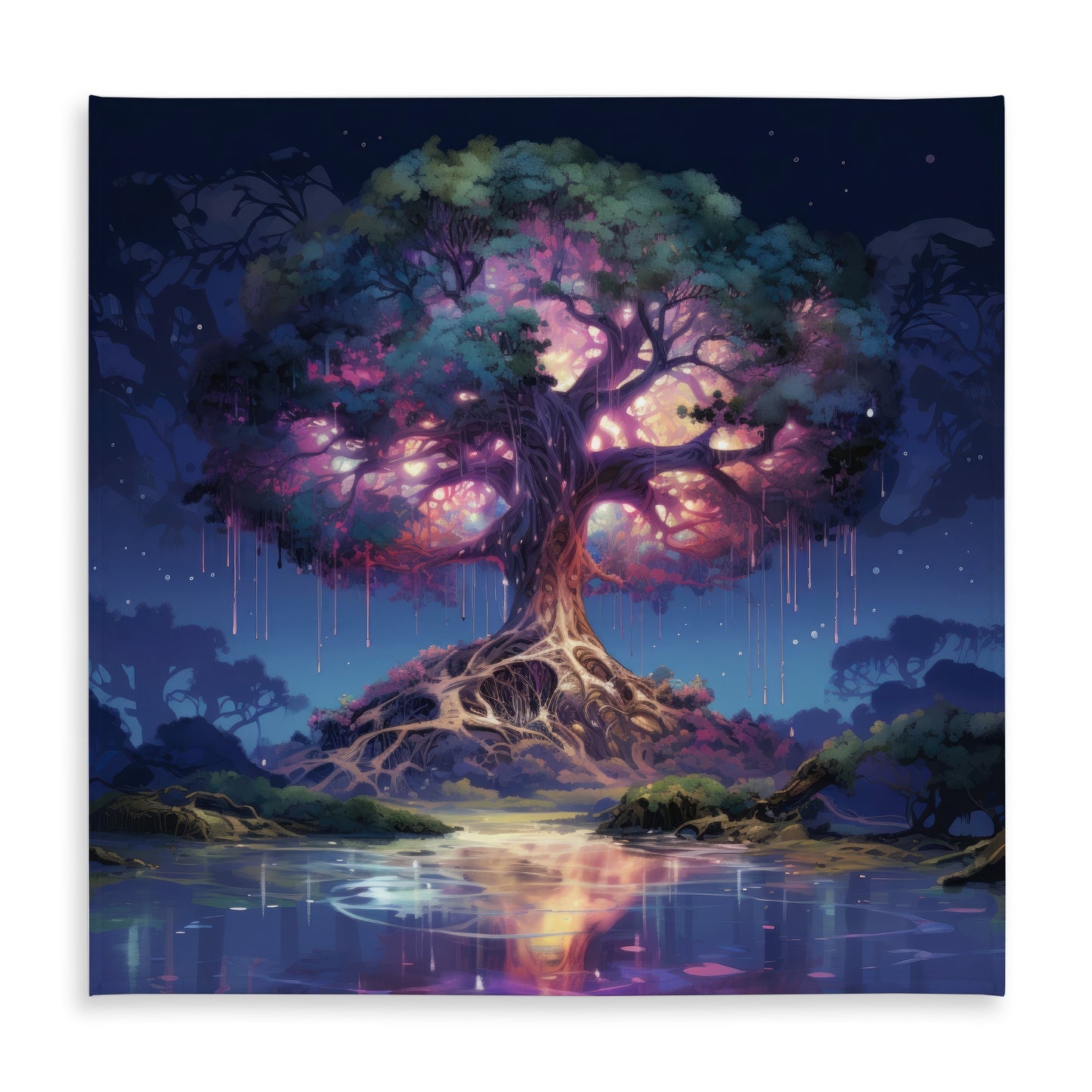 The power of nature Pink Indoor Outdoor Tablecloth