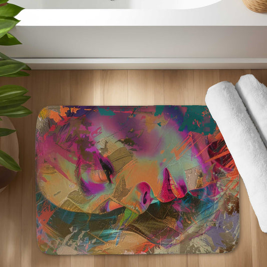 Grunge Look Pink Bath Mat | Stylish Home Decor Accent