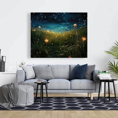 The Night Sky - Orange Canvas Home Decor | Modern Wall Art