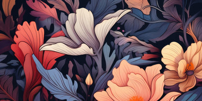 Blooming Uninterrupted - Orange Desk Mat for Home Decor