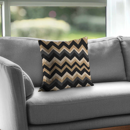 Earth Tone Waves Poly Twill Throw Pillow - Home Decor Accent