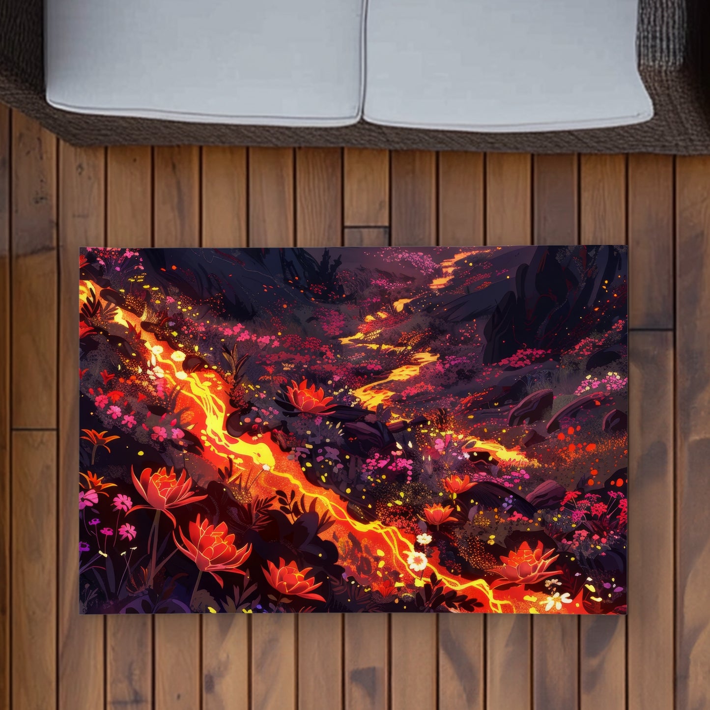 Bloom and Eruption Outdoor Area Rug for Home Decor | Stylish