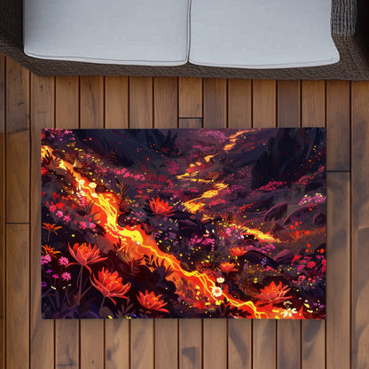 Bloom and Eruption Outdoor Area Rug for Home Decor | Stylish
