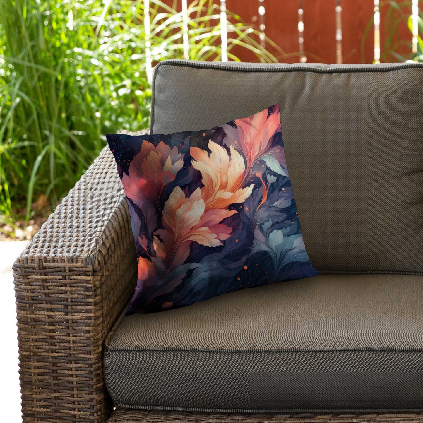 Ethereal Poly Twill Throw Pillow | Elegant Home Decor Accent