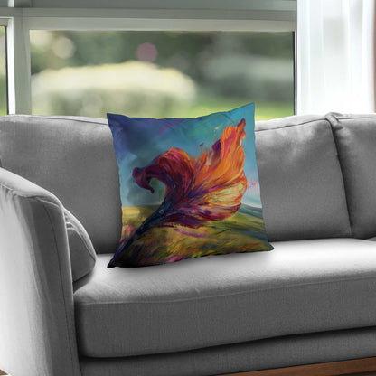 The Leaf - Poly Twill Throw Pillow for Stylish Home Decor