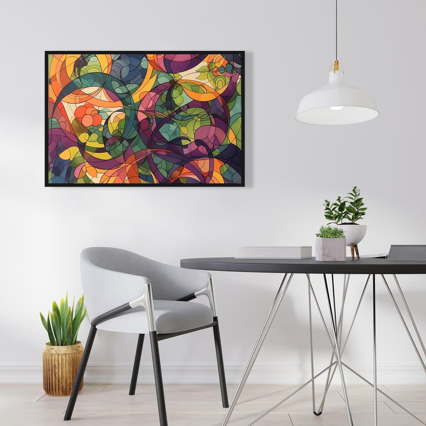 Converge - 24"x24" Framed canvas