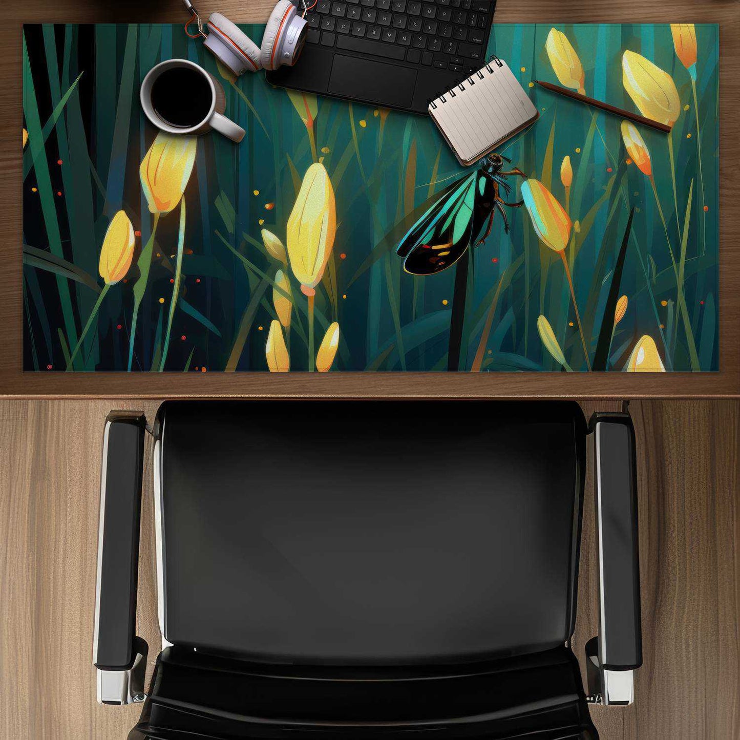 Appealing Black Desk Mat for Stylish Decor | Durable Design