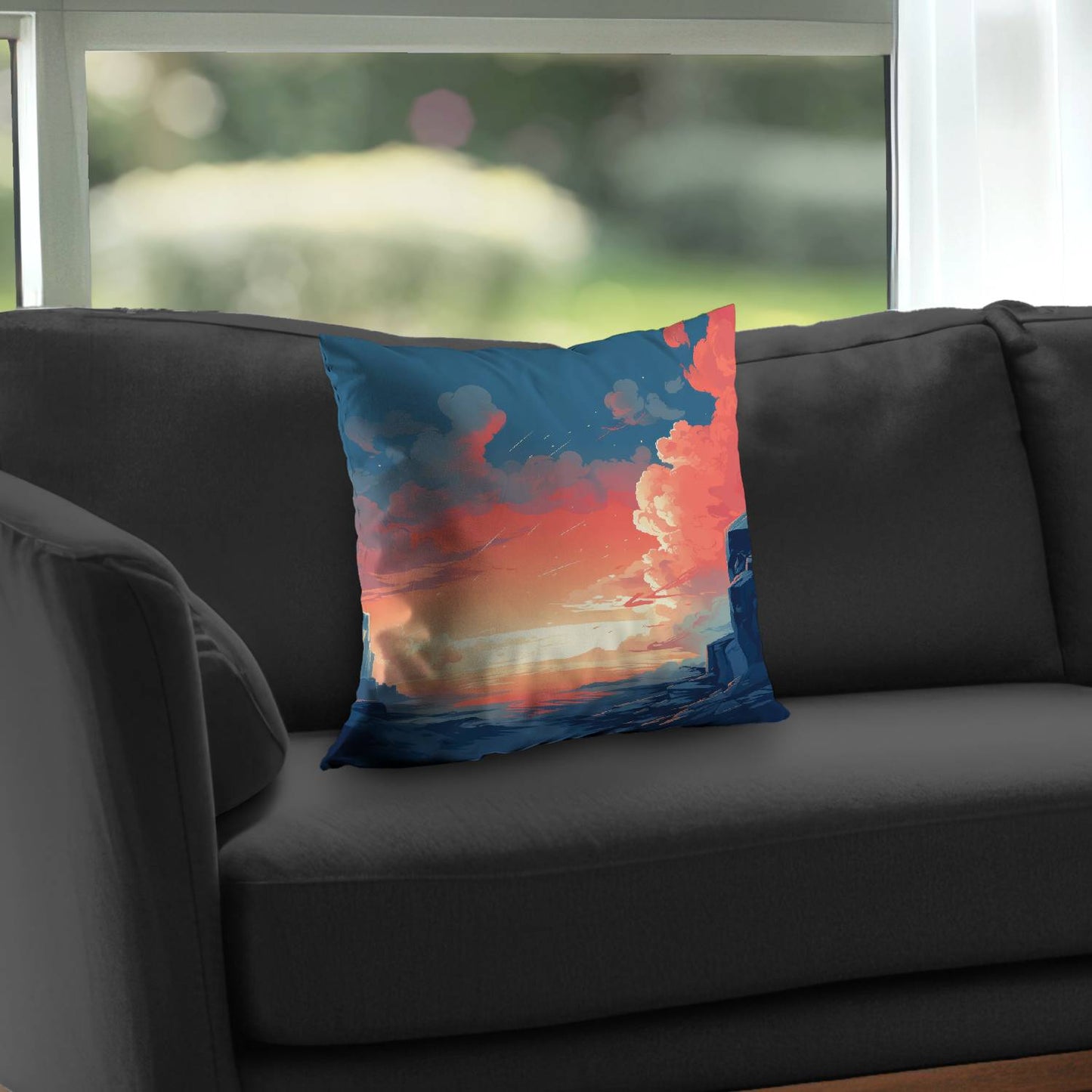 Coussin décoratif en sergé de polyester - Décoration élégante pour la maison