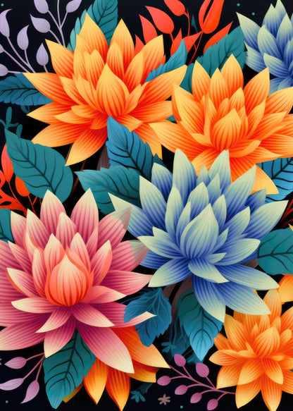 Color Bouquet Turquoise Indoor Outdoor Door Mat | Home Decor