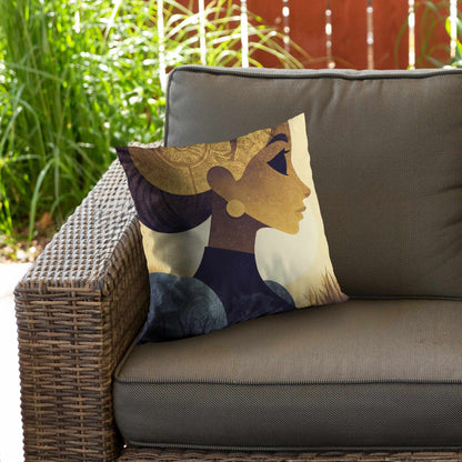 Oreiller décoratif en sergé polyester Golden Muse | Décoration d'intérieur