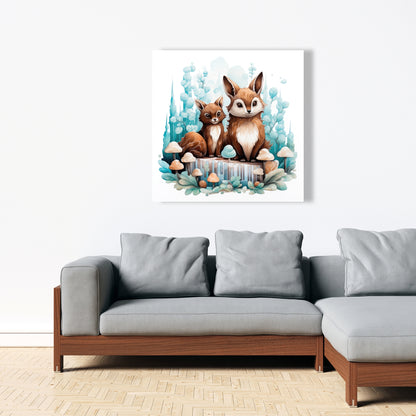 Two pals - White Canvas Home Decor for Stylish Interiors