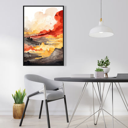 Scolding land - 36"x36" Framed canvas