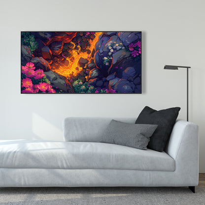 Hot River - Black Framed Canvas Wall Art for Home Decor