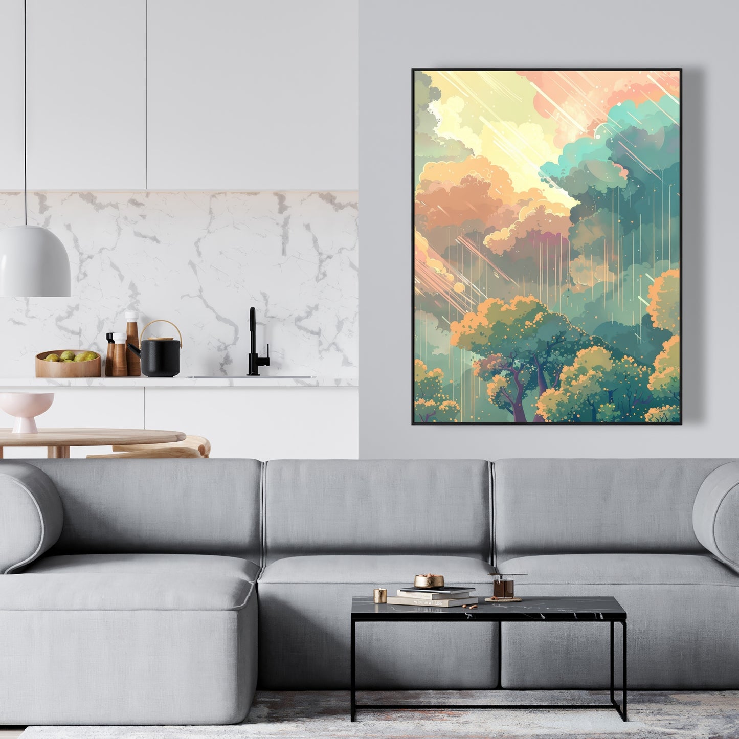 Crystal winds - 36"x36" Framed canvas