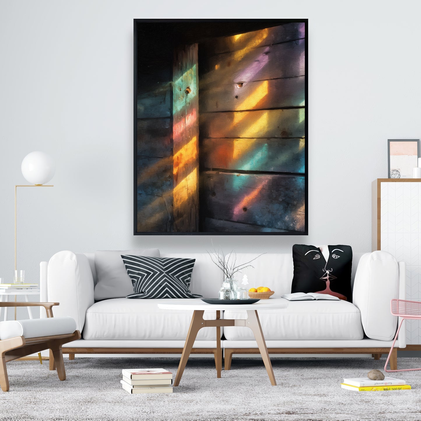 Rainbow glint - 24"x24" Framed canvas