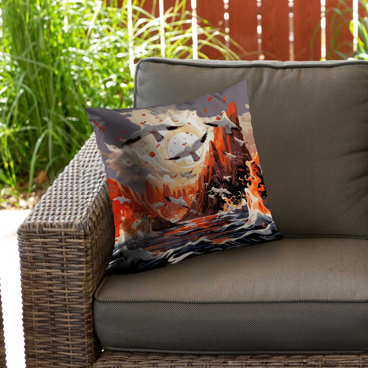 The Escape Poly Twill Throw Pillow | Stylish Home Decor