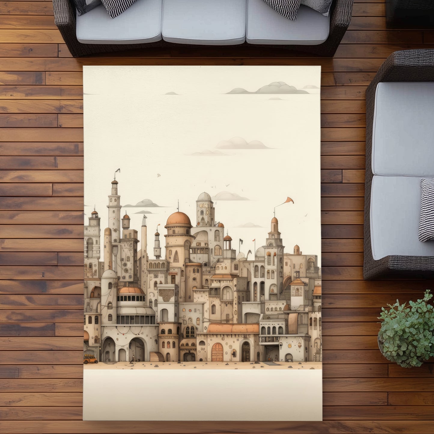 The Old Town Brown Outdoor Area Rug - Home Decor Essentials