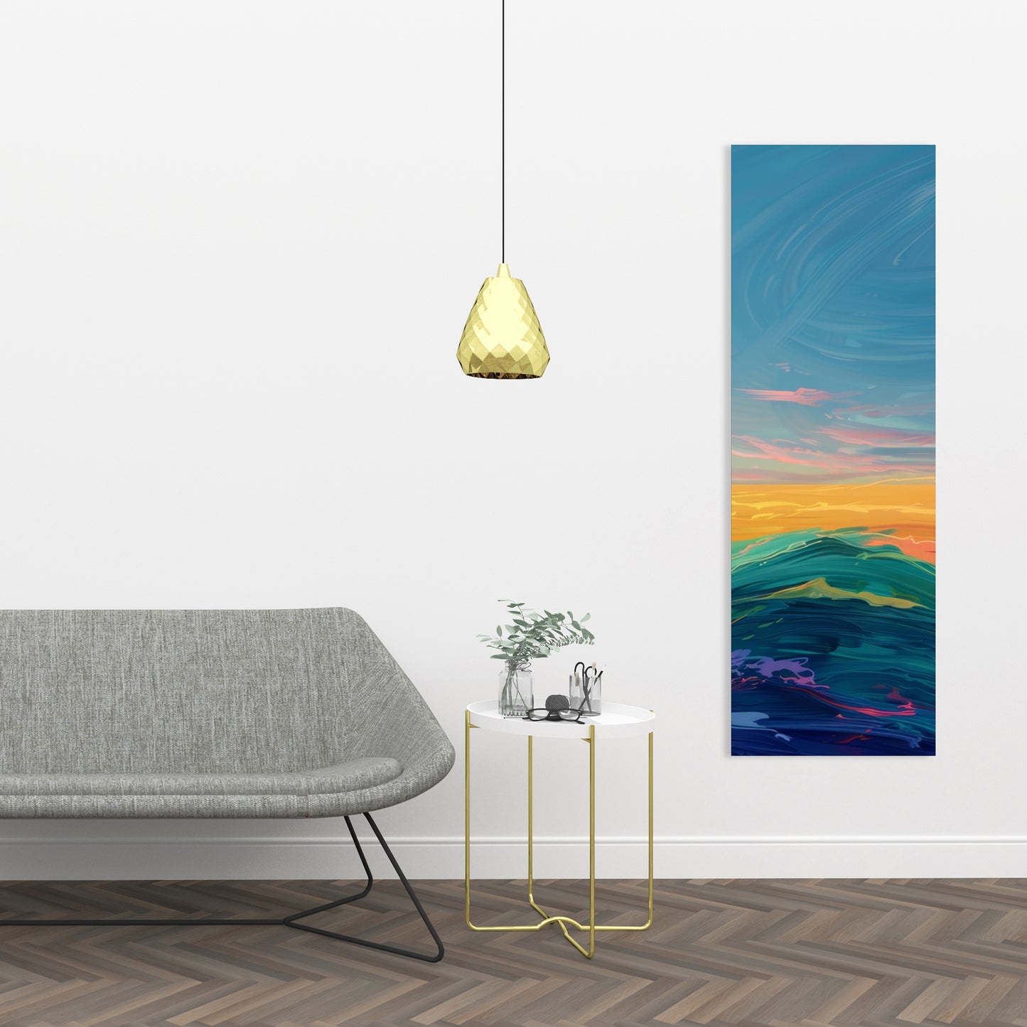 Watercolors Blue Canvas Art for Home Decor - Elegant Design