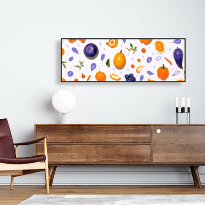 Orange and purple - 36"x36" Framed canvas